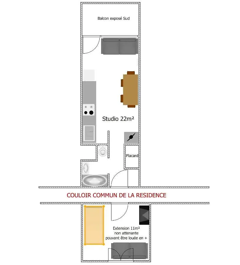 Le Buron Studio N1413 Centre De Station Super Besse Apartment